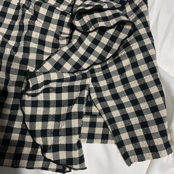 H&M Gingham Skirt with Slit Size 6 - Picture 4 of 4